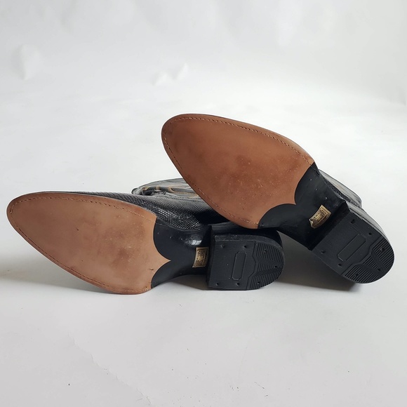 Exotic Leather Dark Brown Cowboy Boots. New - Picture 4 of 12